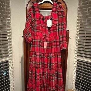 Ivy City Co Holiday Plaid Dress